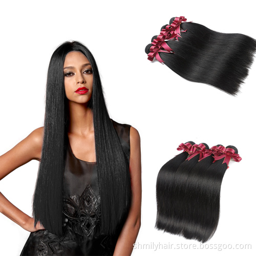 Big deal 16 18 20 22 inch Brazilian straight human hair weave,overnight shipping bundles and closure,free weave hair packs